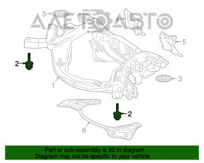 Șuruburile de fixare a suportului de spate 4 bucăți set Lexus NX200t NX300 NX300h 15-21