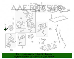 Piulița arborelui cu came al motorului Toyota Prius 50 16 2ZR-FXE