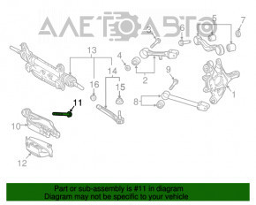 Șuruburile de fixare a barei spate, set de 2 bucăți, pentru Toyota Prius 30 10-15, lungime 122mm.