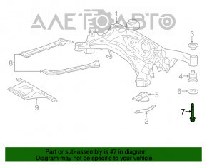 Șuruburile de fixare a subramei spate set 4 buc Lexus IS 14-20