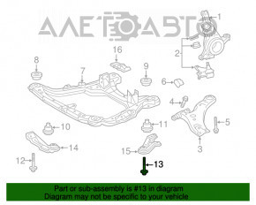 Șuruburile de fixare a suportului de subramă frontală 2 bucăți Toyota Highlander 08-13 hibrid 150mm