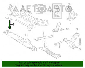 Șurub de fixare a suportului de subramă frontală pentru Lexus NX200t NX300 NX300h 15-21