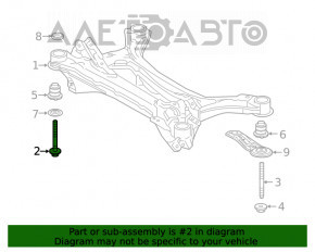 Șuruburile de fixare a suportului spate al șasiului, 2 bucăți (set) Toyota Venza 21- 135mm