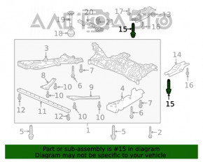 Болт крепления переднего подрамника 2шт Honda Clarity 18-21 usa 91мм
