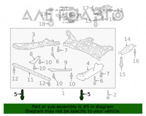 Болт крепления переднего подрамника 2шт Honda Clarity 18-21 usa 85мм