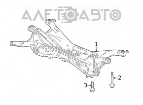 Șuruburile de fixare a suportului de spate al șasiului, set de 6 bucăți, pentru Honda Civic X FC 16-21.