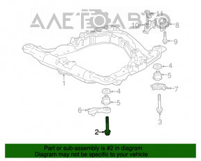 Șuruburile de fixare a suportului de spate 4 bucăți Honda Accord 13-17 135mm