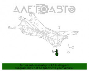 Șuruburile de fixare a suportului spate al șasiului, set de 2 bucăți, pentru Honda Insight 19-22, 12x45