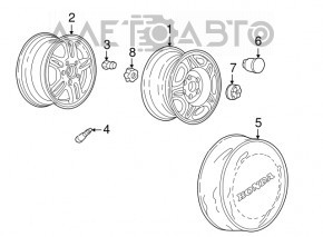 Piuliță roată d19 M12x1.5 Honda Accord 13-17 tip 2