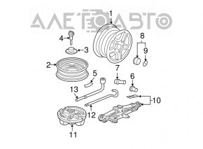 Гайка колесная d19 M12x1.5 Honda HR-V 16-22 тип 1 новый OEM оригинал