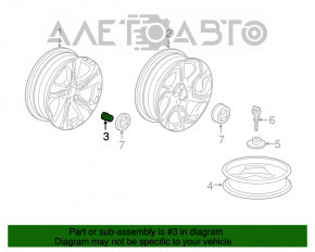 Piuliță roată d19 M12x1.5 Honda Accord 13-17 tip 1 nou OEM original