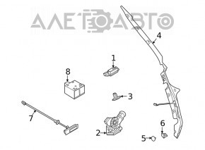 Замок двери багажника Nissan Rogue 21-23 S, SV