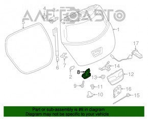 Blocare portbagaj Nissan Leaf 11-17 nou OEM original