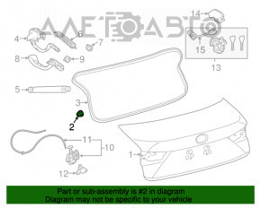 Отбойник крышки багажника Lexus ES300h ES350 13-18