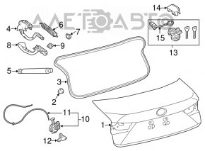 Отбойник крышки багажника правый Lexus IS250 IS350 06-13