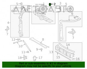 Отбойник капота внутренний правый Lexus ES250 ES300h ES350 19-