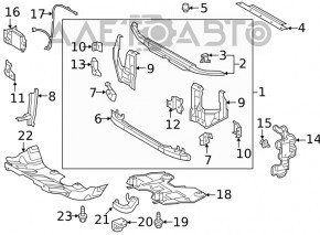 Bara de capota stanga secundara Toyota Avalon 13-18