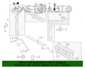 Отбойник капота правый Toyota Camry v70 18-24