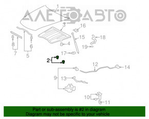 Bara capotei stânga Toyota Prius 50 16- pe televizor.