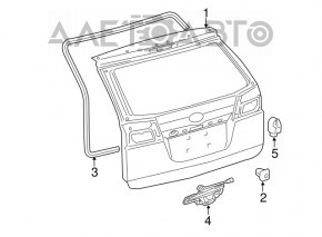 Bara de protecție a capotei prima stângă Toyota Avalon 13-18 nou original OEM