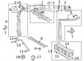 Bara capotei Toyota Camry v70 18- mică nouă OEM originală