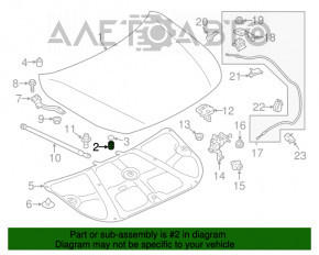 Bara de protectie capota dreapta Subaru Outback 20 - nou original OEM