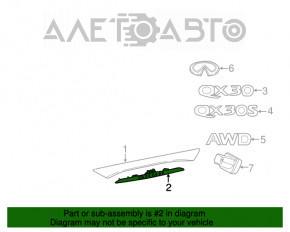 Эмблема надпись INFINITI двери багажника Infiniti QX30 17-