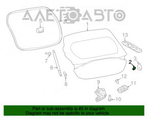 Blocare portbagaj stânga Infiniti QX30 17- OEM nou original