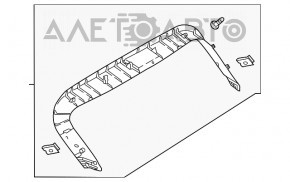 Capacul portbagajului superior al usii Nissan Rogue Sport 17-19, negru