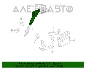 Bobina de aprindere pentru Lexus ES350 07-08, neoriginală Duralast