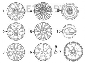 Гайка колесная d21 M12x1.5 Lexus ES350