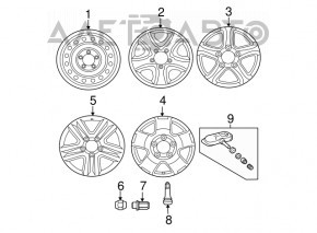 Гайка колесная d21 M14x1.5 Toyota Sequoia 08-16