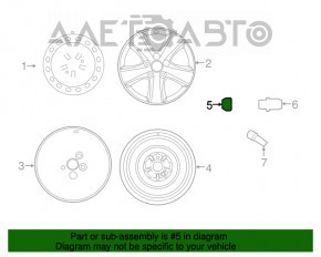 Piuliță roată d21 M12x1.5 Toyota Camry v55 15-17 tip 1