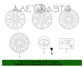 Piuliță roată d21 M12x1.5 Lexus LS460 nou OEM original