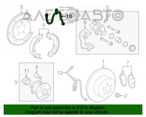 Furtun de frână spate stânga pentru Lexus ES300h ES350 13-18.