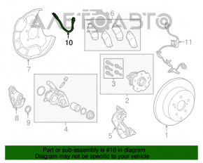 Furtun de frână spate dreapta pentru Lexus NX200t NX300 NX300h 15-21