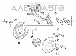 Шланг тормозной задний правый Lexus RX350 RX450 10-15