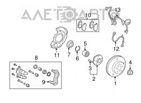 Furtun de frână față dreapta pentru Lexus RX350 RX450 10-15