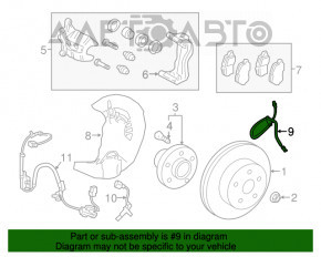 Furtun de frână față dreapta Toyota Highlander 14-19