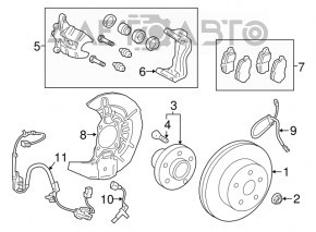 Furtun de frână față dreapta Toyota Highlander 14-19