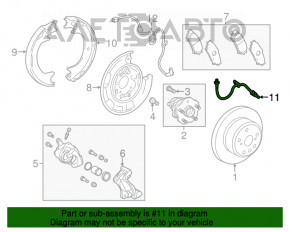 Furtun de frână spate dreapta Toyota Highlander 14-19