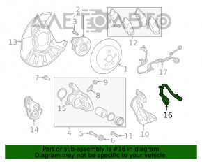 Furtun de frână spate stânga Toyota Camry v70 18-