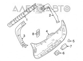 Butonul de deschidere a portbagajului interior Infiniti JX35 QX60 13-