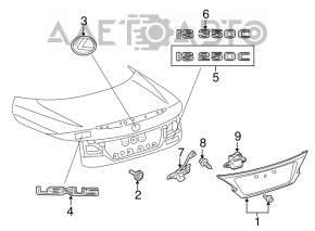 Эмблема LEXUS крышки багажника Lexus LS460 LS600h 07-12 тычка