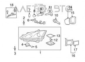 Lampa de xenon pentru Lexus ES350 D4S 07-12, nouă, originală OEM.