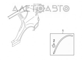 Capacul aripii din spate stânga pentru Subaru B9 Tribeca