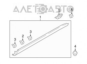 Порог правый Subaru b9 Tribeca 06-07 структура царапины, протерт