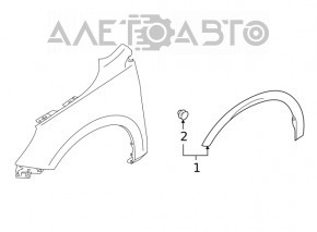 Decorație arc aripă dreapta față Subaru Outback 20 - nou original