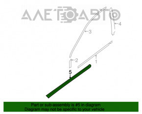 Capac usa fata inferioara stanga Subaru Forester 14-18 SJ negru cu crom