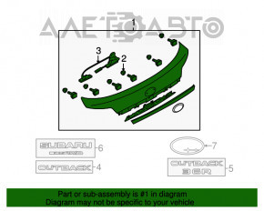 Capac portbagaj Subaru Outback 10-11 fara camera